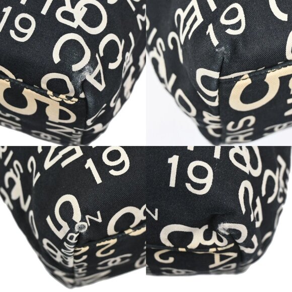 CHANEL Logo By Sea Shoulder Tote Bag Canvas Leather Black Made In Italy 73KB178 - Picture 7 of 16